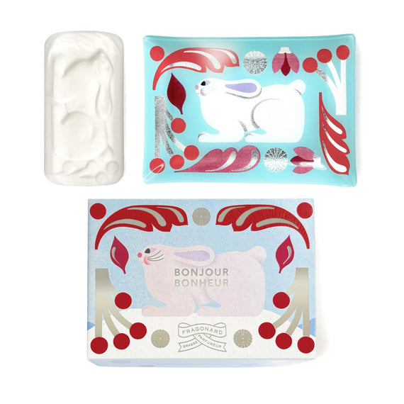 Fragonard Bonjour Bonheur Soap & Dish Set