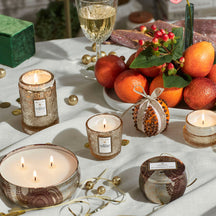 VOLUSPA Gilt Pomander & Hinoki Decorative Candle