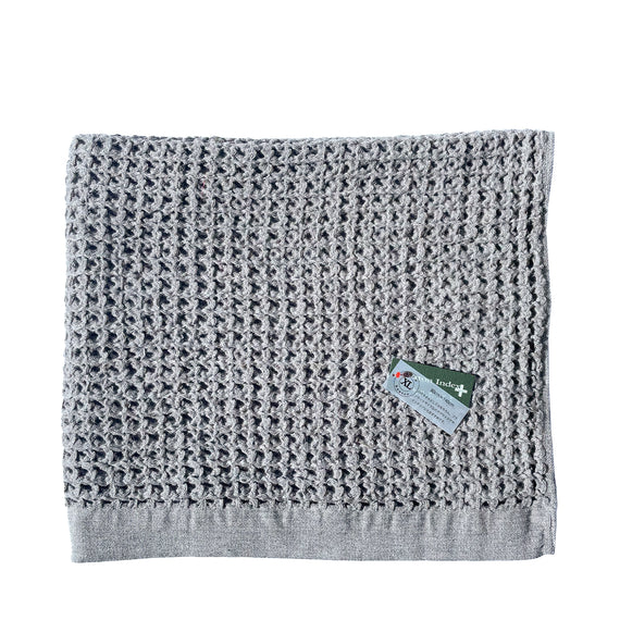 Kontex Brera Waffle Bath Sheet - Grey