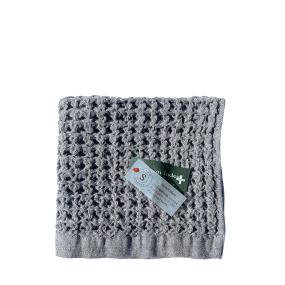 Kontex Lattice Face Cloth - Grey