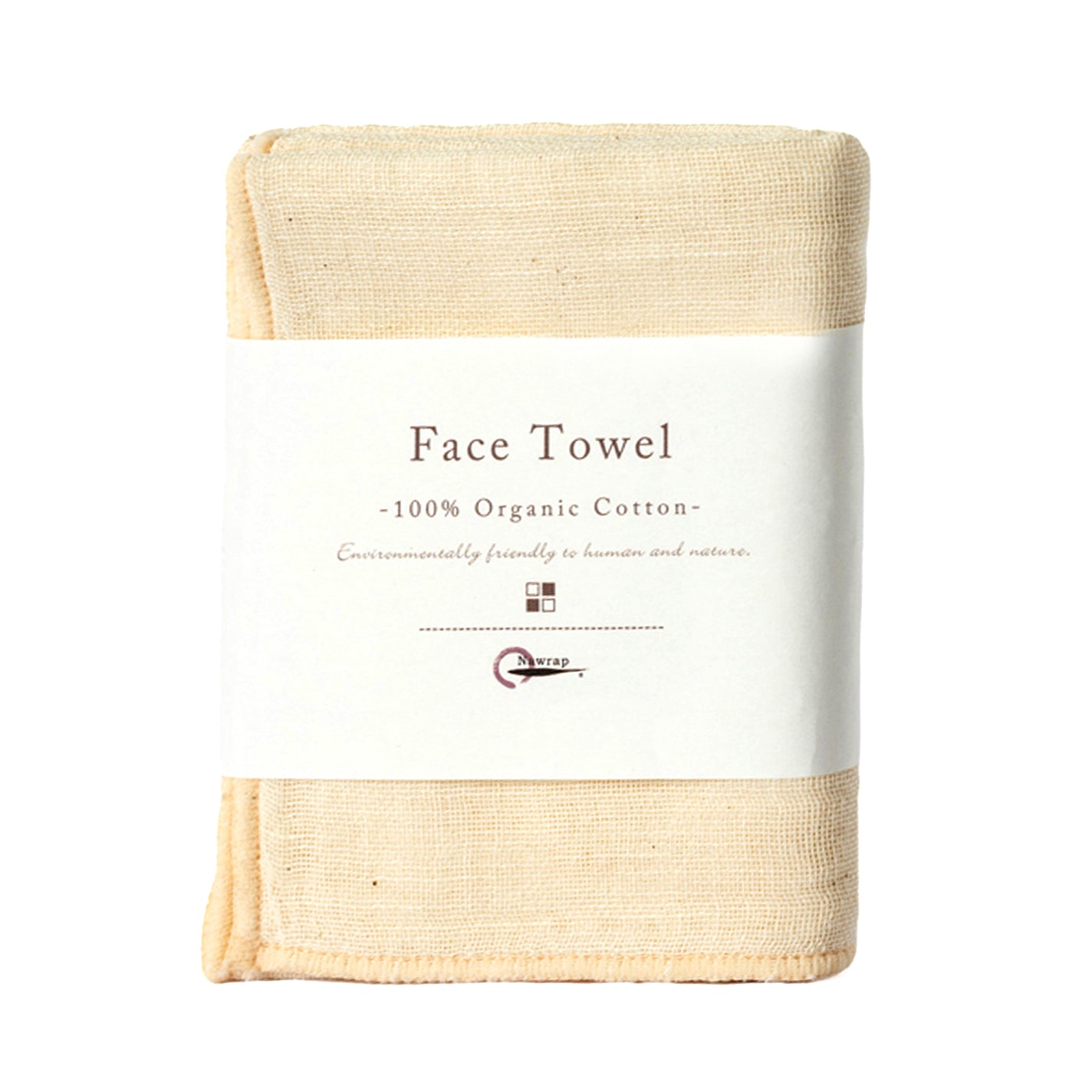 Nawrap Organic Cotton Face Towel - Natural