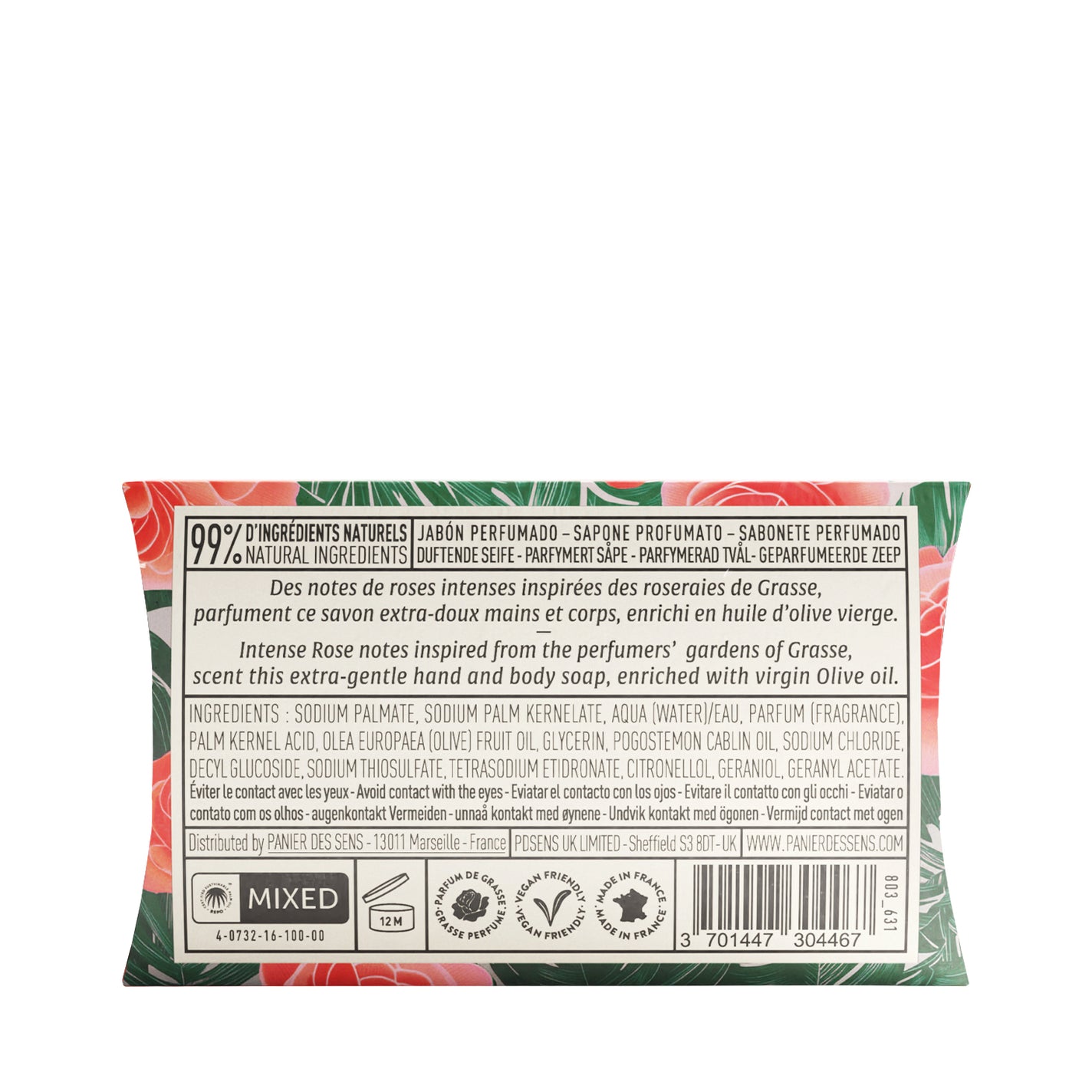 Panier des Sens Rose Garden Wrapped Soap