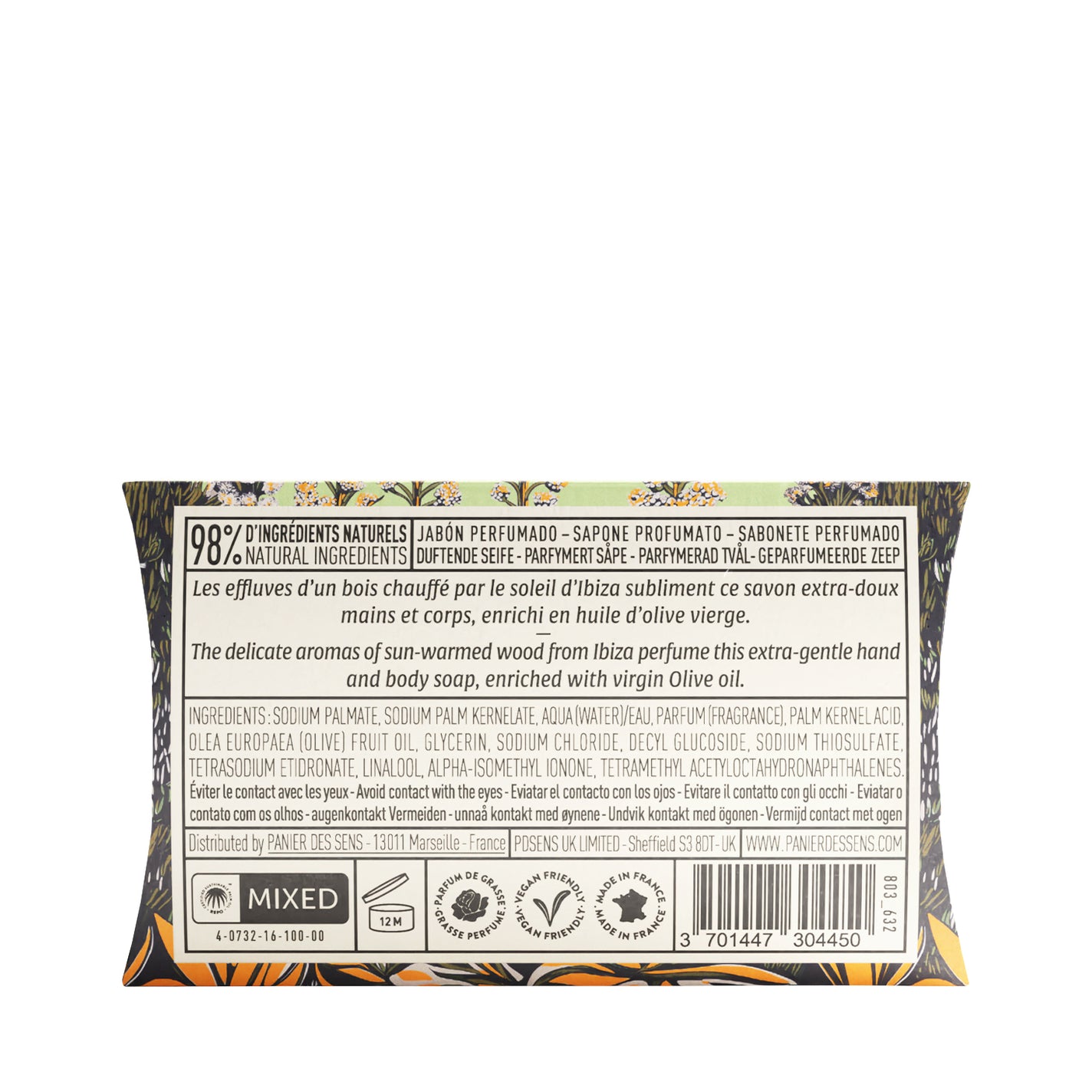 Panier des Sens Sierra Wood Wrapped Soap