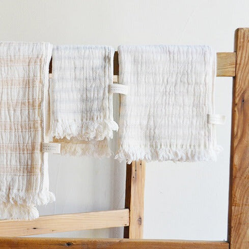 Ten i muhou Slab Gauze Hand Towel -  Grey