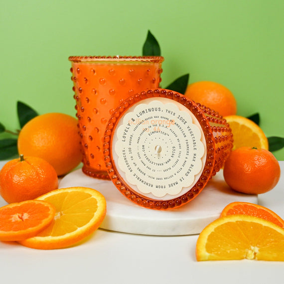 Simpatico Sicilian Orange Hobnail 100hr Candle