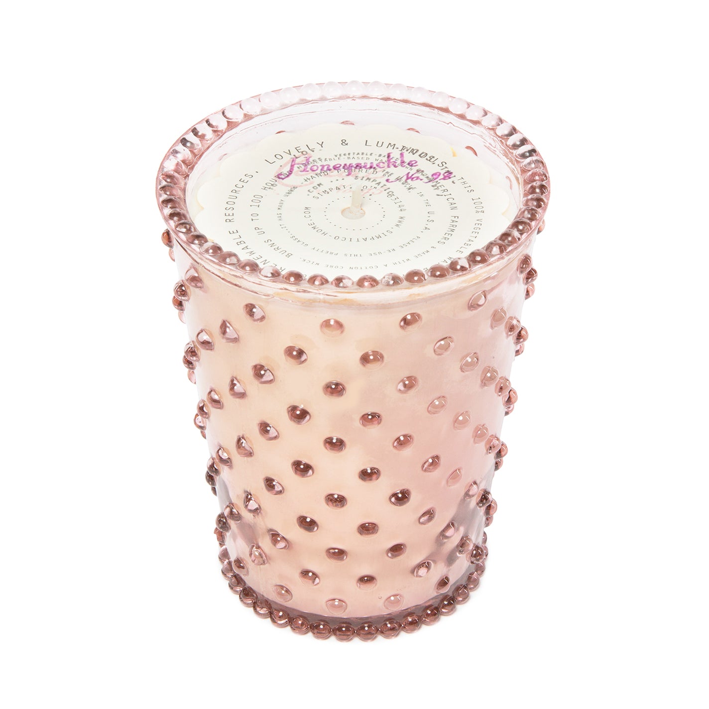 Simpatico Honeysuckle Hobnail 100hr Candle