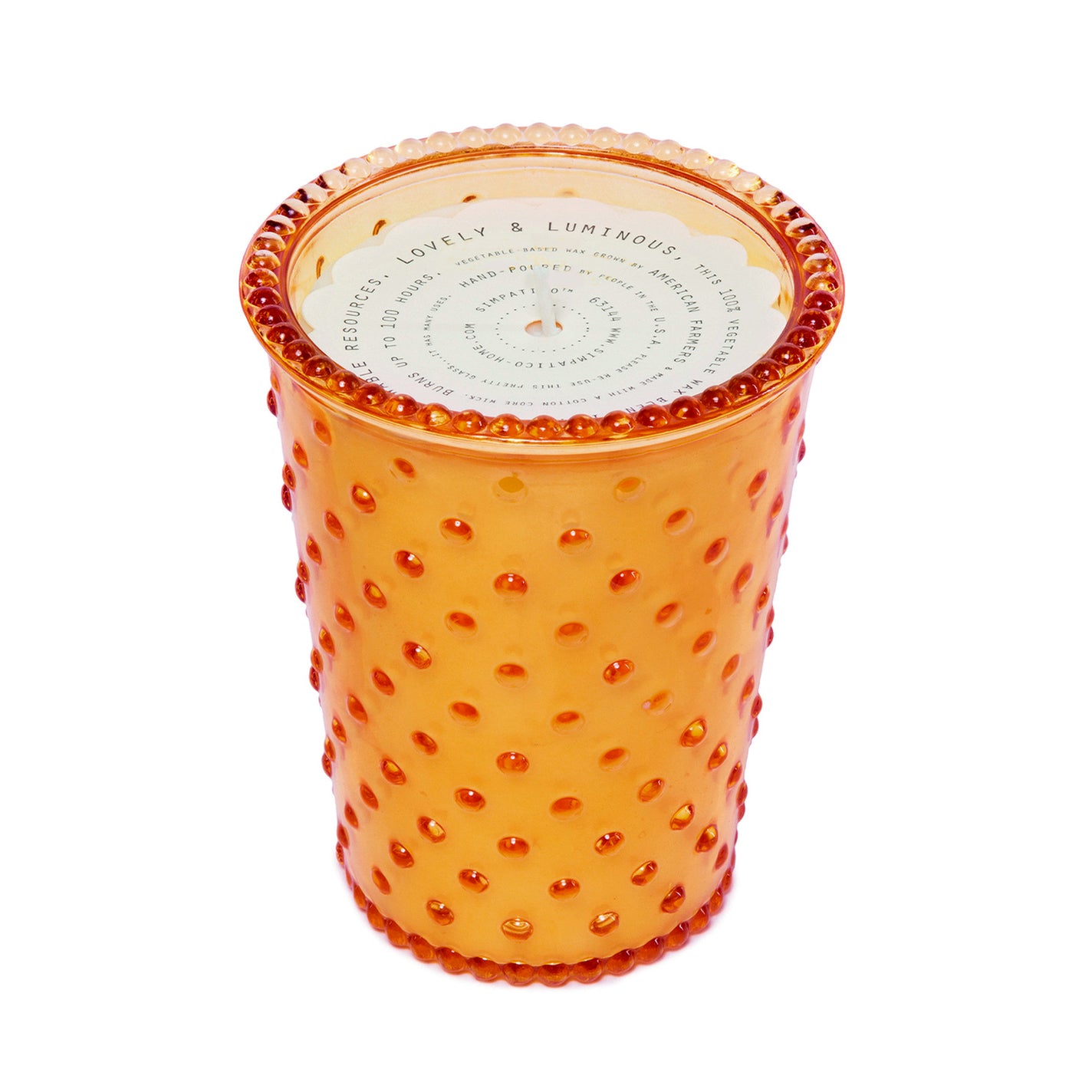 Simpatico Sicilian Orange Hobnail 100hr Candle