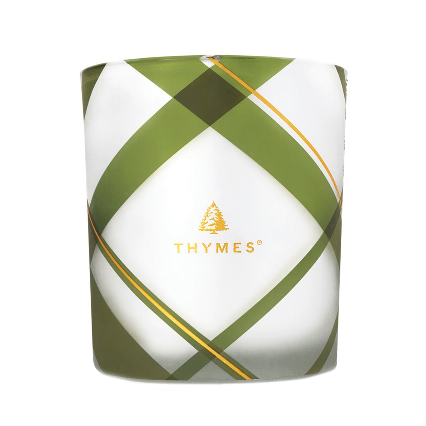 Thymes Frasier Fir Plaid Boxed Candle