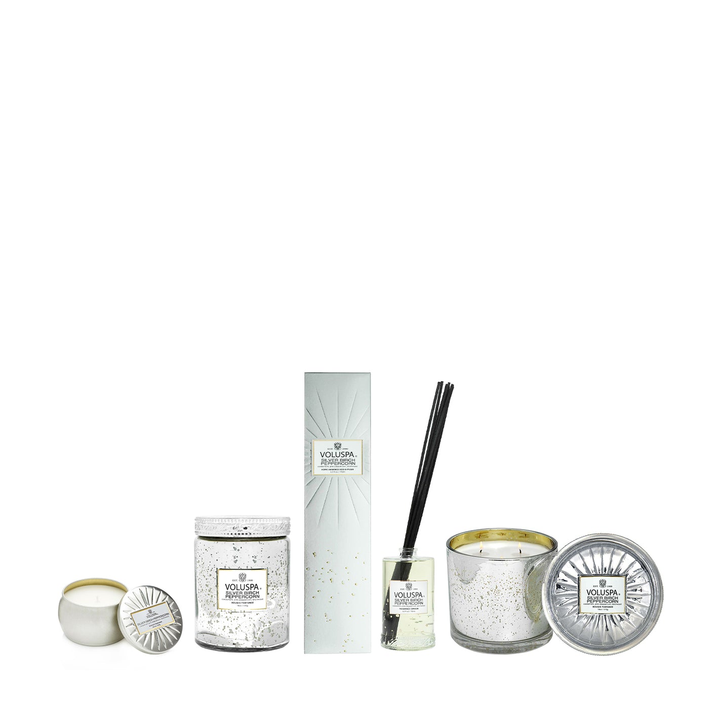 VOLUSPA Silver Birch Peppercorn 50hr Candle