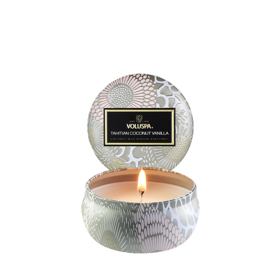 VOLUSPA Tahitian Coconut Vanilla Petite Tin Candle