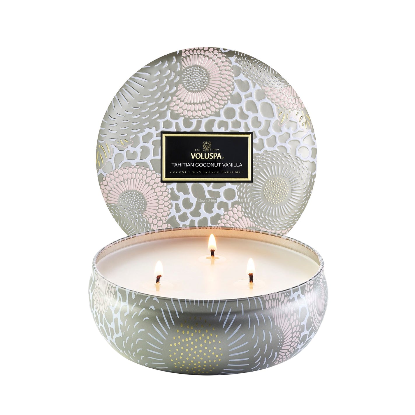 VOLUSPA Tahitian Coconut Vanilla 3 Wick Candle