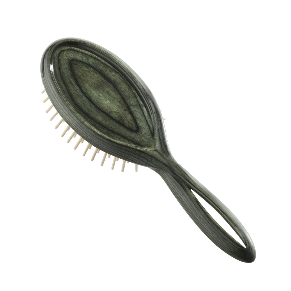 Acca Kappa Infinito Green Lacquered Hair Brush - Pins