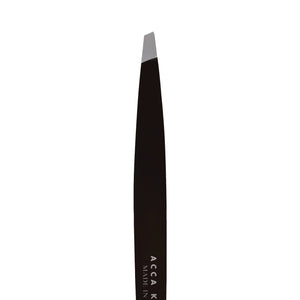 Acca Kappa Professional Inox Slant Tweezers - Black
