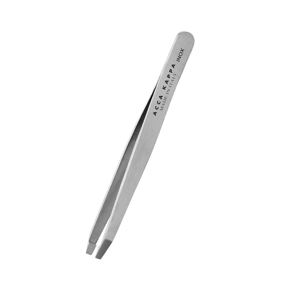 Acca Kappa Professional Straight Edge Tweezers - Silver