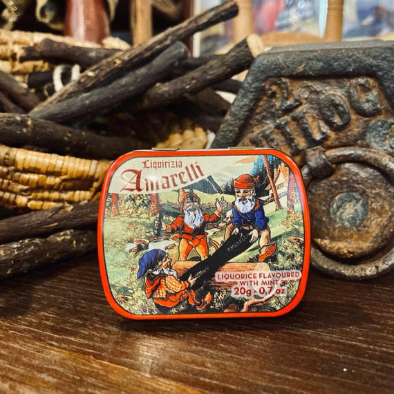 Amarelli Nanetti Mint Liquorice in Tin (Gnomes) - 20g