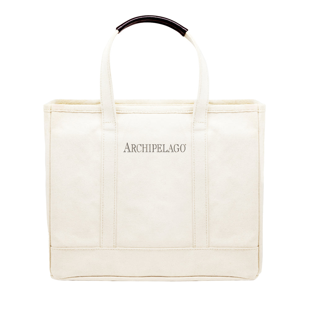 ARCHIPELAGO Laundry Tote - Leather Handle