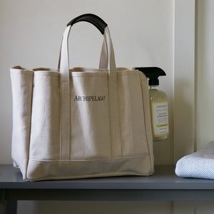 ARCHIPELAGO Laundry Tote - Leather Handle