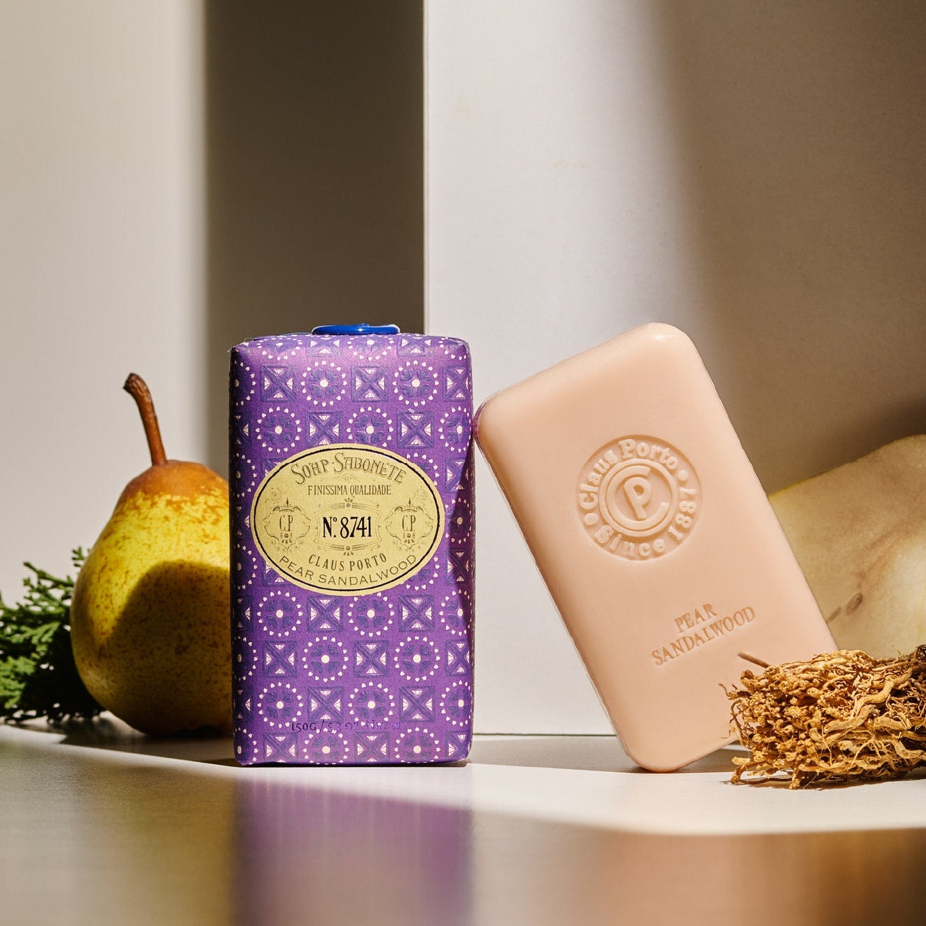 Claus Porto 8741 Pear Sandalwood Wax Sealed Soap - 150g