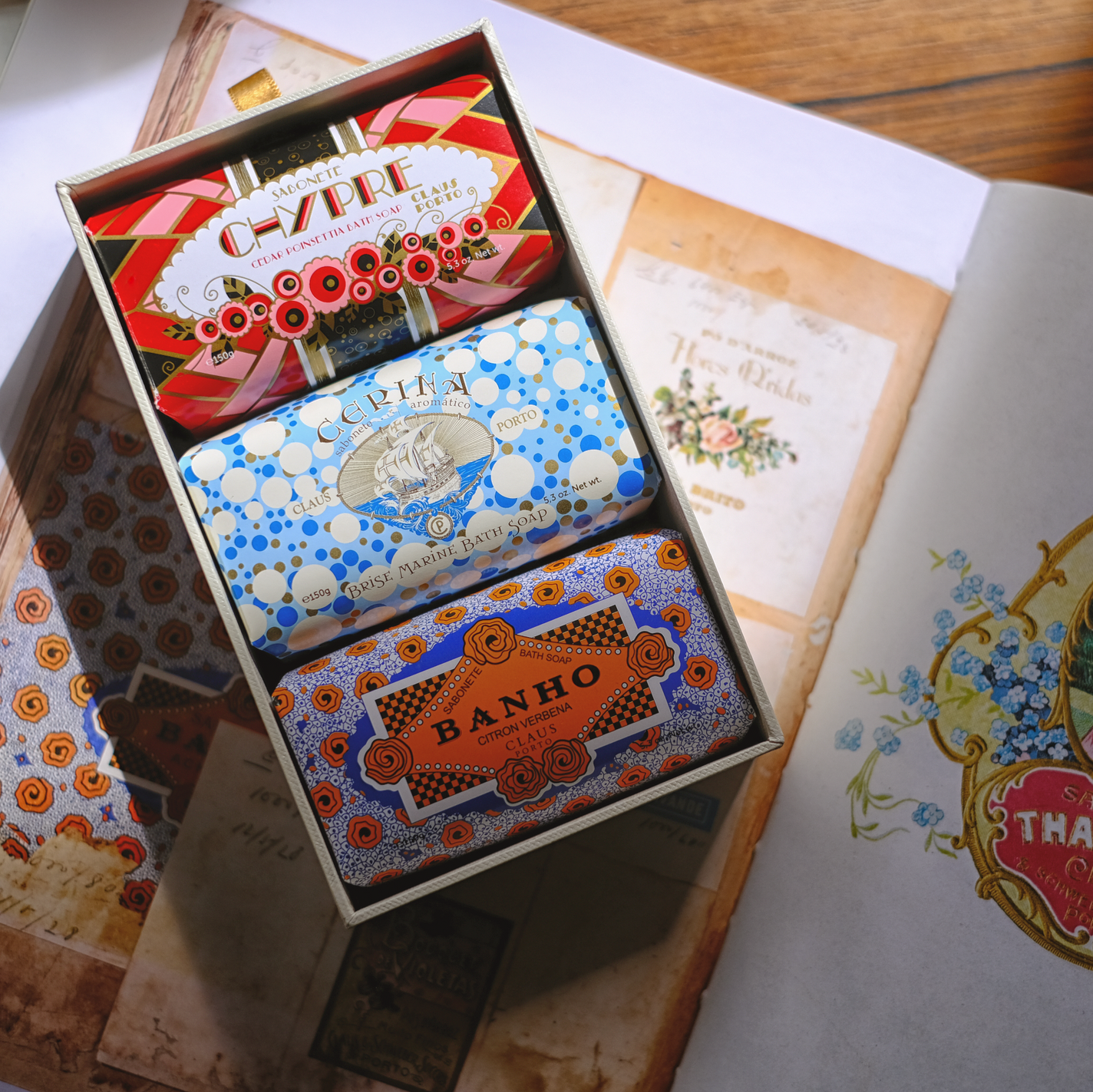 Claus Porto Deco 3 x 150g Soap Gift Box