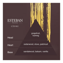 Esteban Cèdre Perfumed Ceramic Tile in Linen Pouch