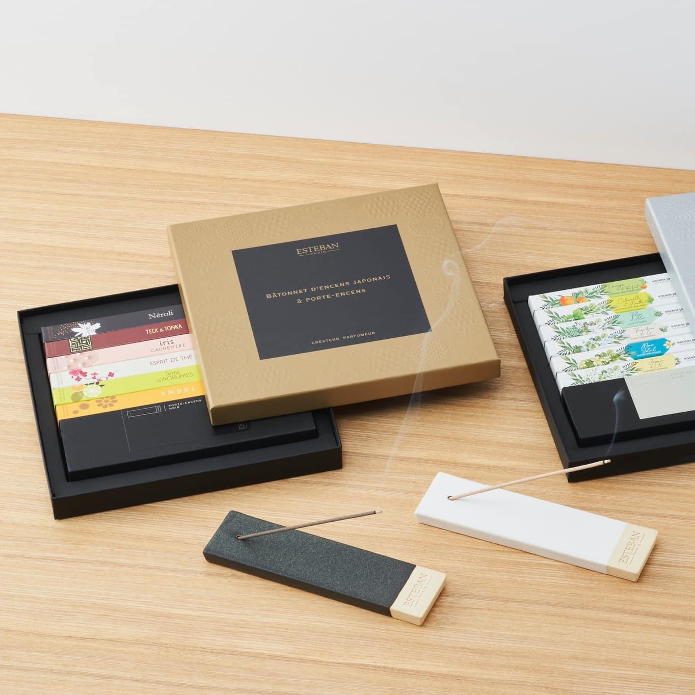 Esteban Japanese Classic Incense Set with Rectangle Holder