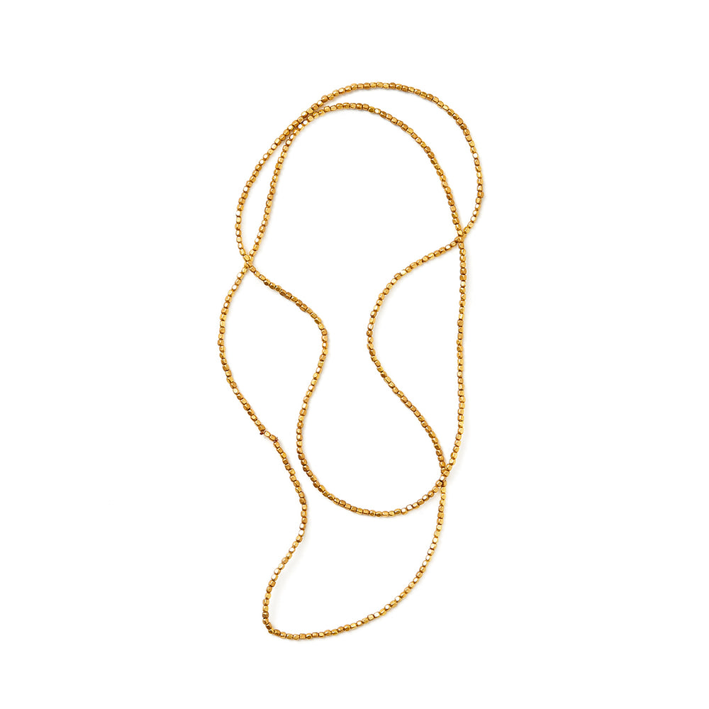 Fog Linen Work Brass Beads Necklace (L)