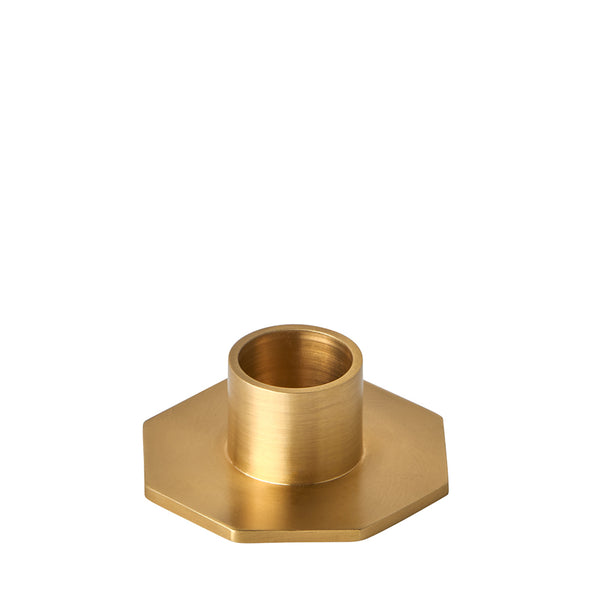 Fog Linen Work Brass Candle Holder: Octagon
