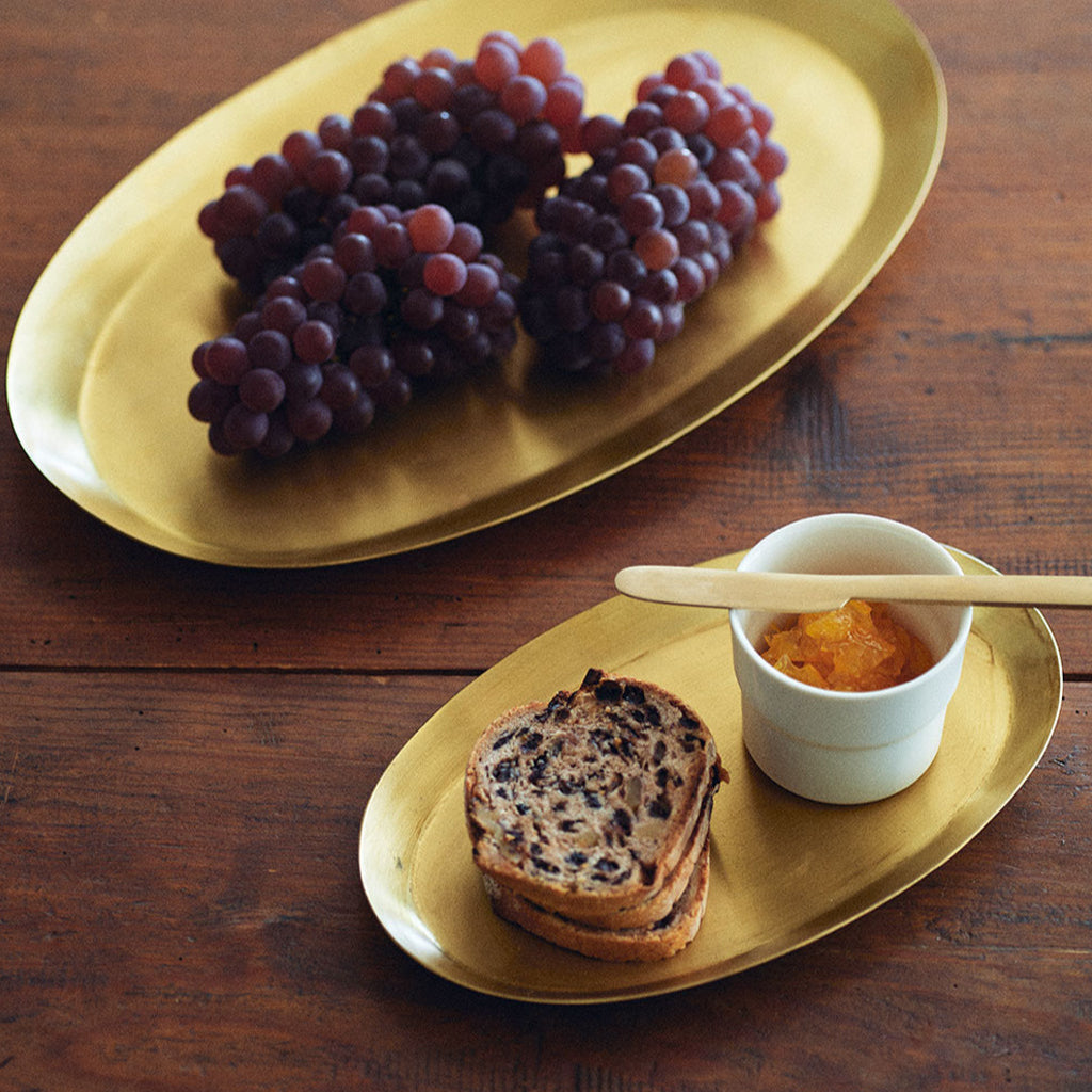 Fog Linen Work Brass Oval Tray (S)