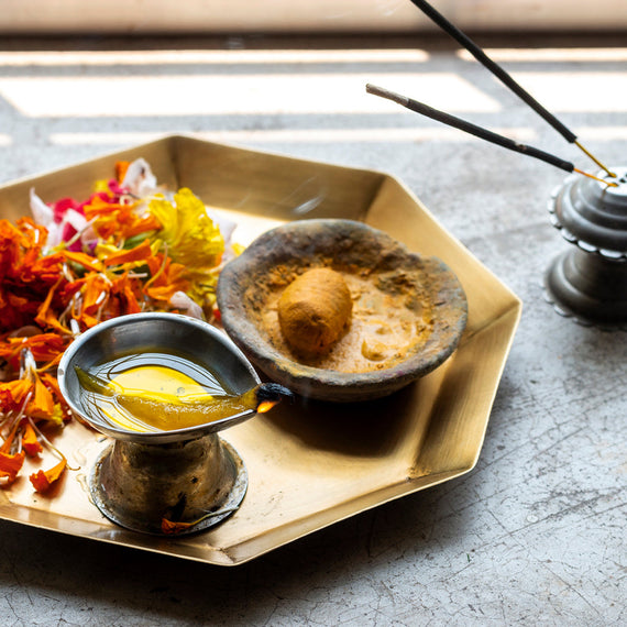 Fog Linen Work Brass Plate: Octagon (L)