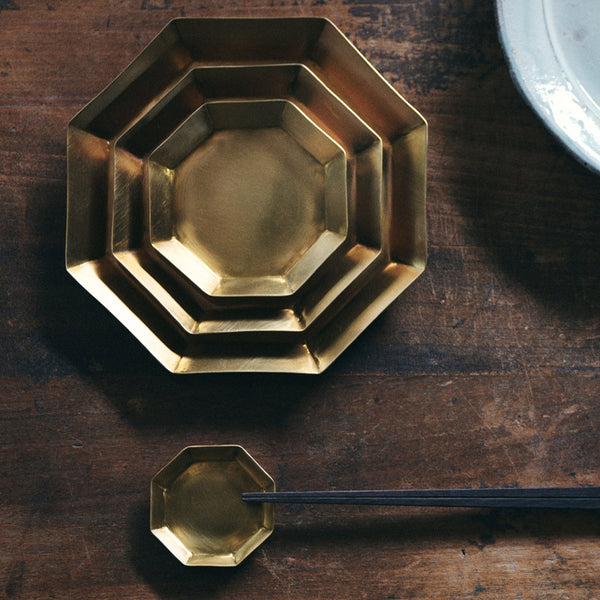 Fog Linen Work Brass Plate: Octagon (XS)