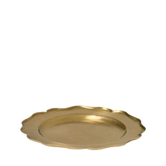 Fog Linen Work Brass Ruffle Edge Tray (M)