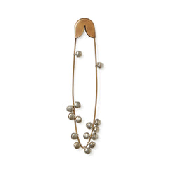 Fog Linen Work Brass Safety Pin with Bell (M)