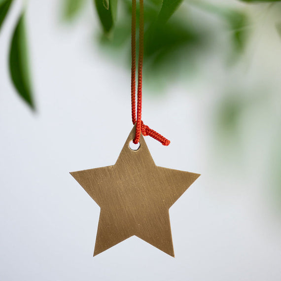 Fog Linen Work Brass Star Ornament