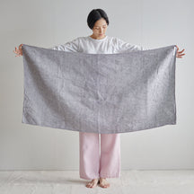 Fog Linen Work Chambray Bath Towel: Grey