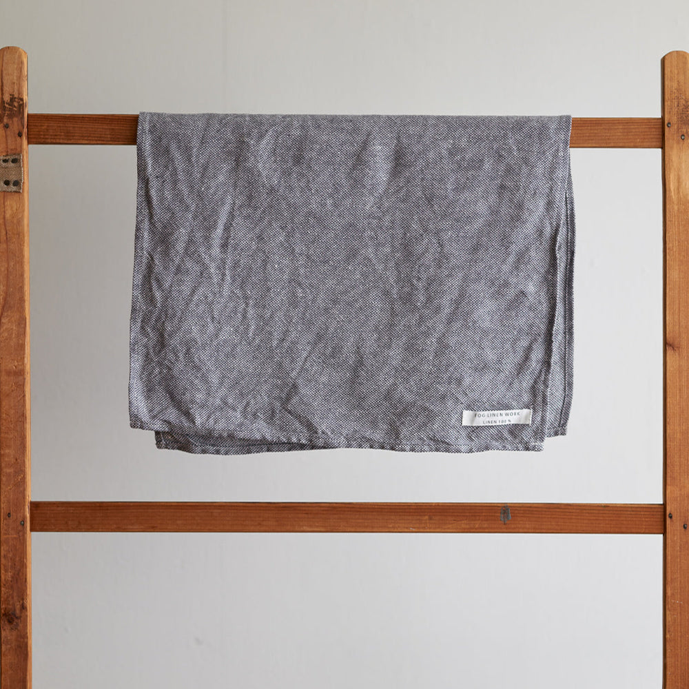 Fog Linen Work Chambray Hand Towel: Grey
