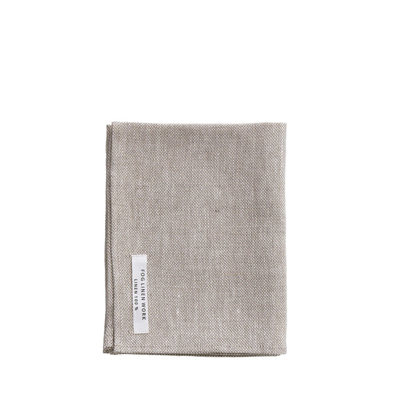 Fog Linen Work Chambray Hand Towel: Natural