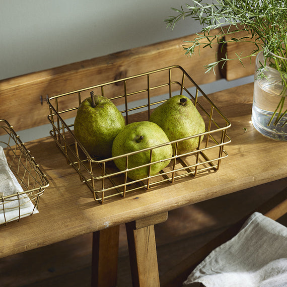 Fog Linen Work Gold Pantry Basket