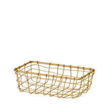 Fog Linen Work Gold Wire Basket (S): Rectangle