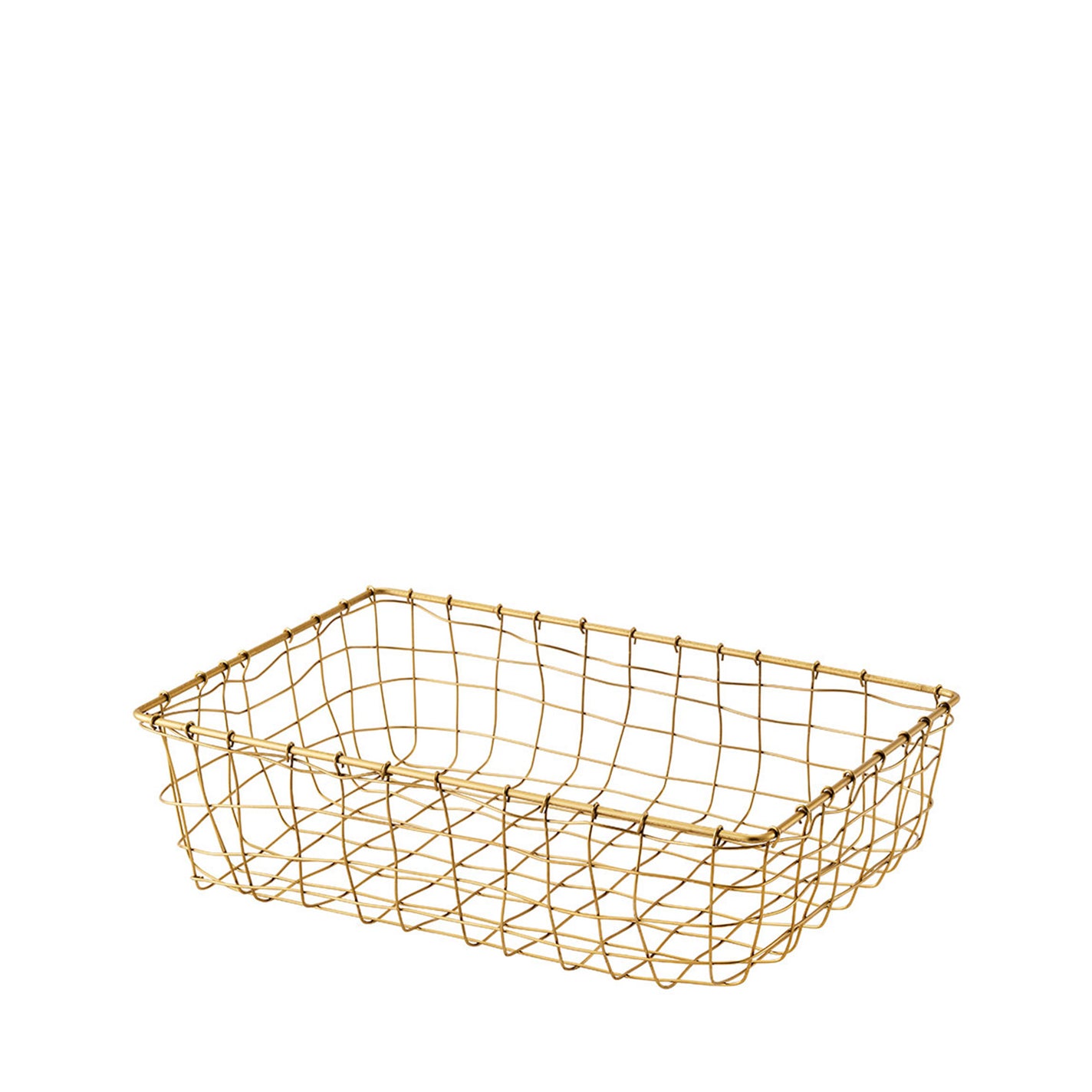 Fog Linen Work Gold Wire Basket Tray (M)