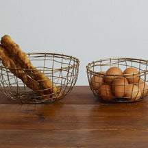 Fog Linen Work Gold Wire Fruit Basket (M)
