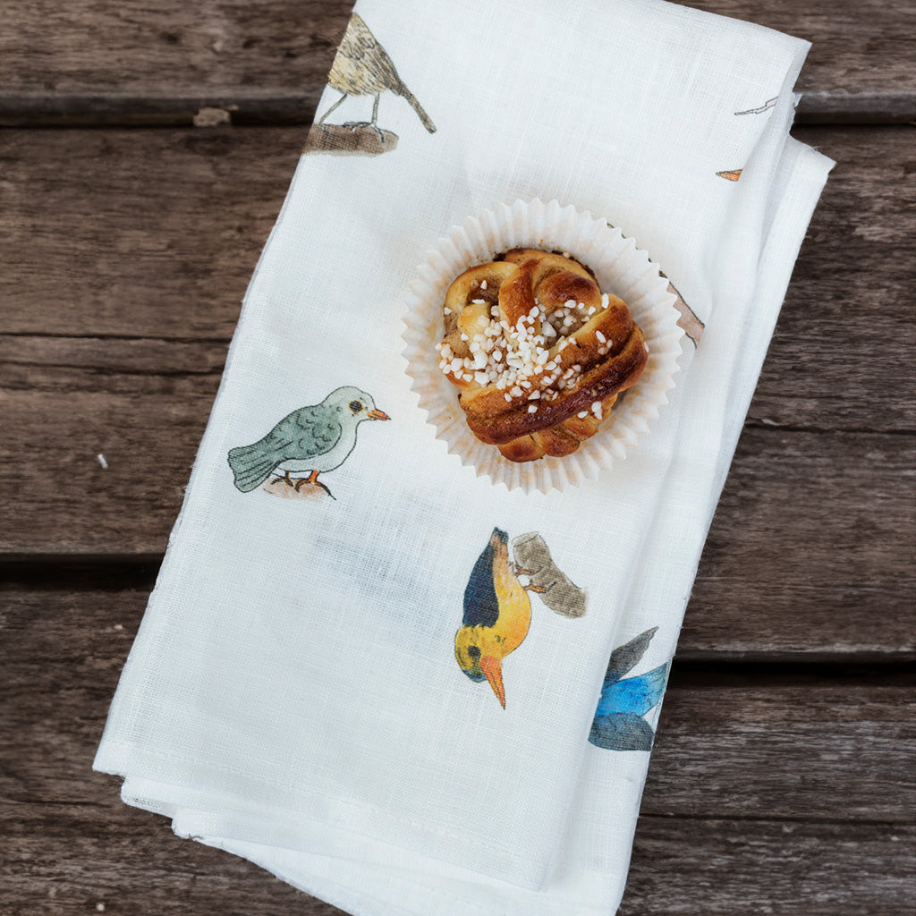 Fog Linen Work Isabelle Boinot Handkerchief: Birds