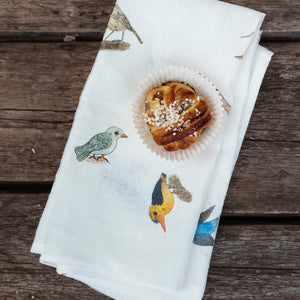 Fog Linen Work Isabelle Boinot Handkerchief: Birds