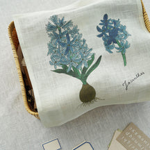 Fog Linen Work Isabelle Boinot Handkerchief: Hyacinth