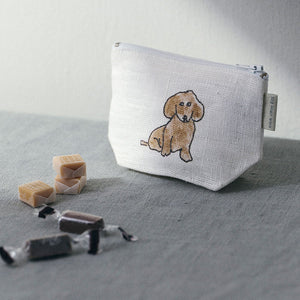 Fog Linen Work Isabelle Boinot Pouch: Two Dogs