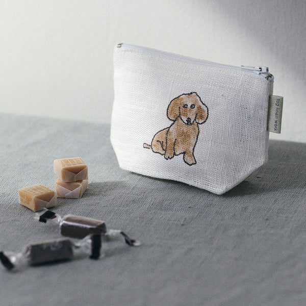 Fog Linen Work Isabelle Boinot Pouch: Two Dogs