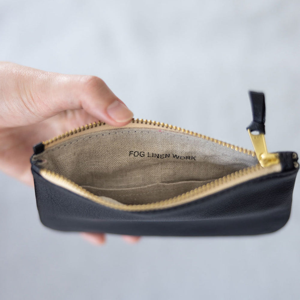 Fog Linen Work Joseph Leather Pouch (S)