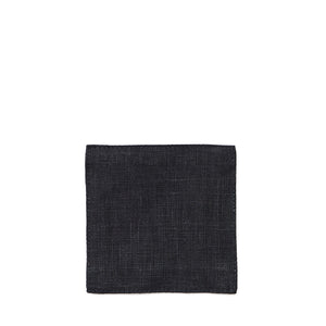 Fog Linen Work Linen Coaster: Black
