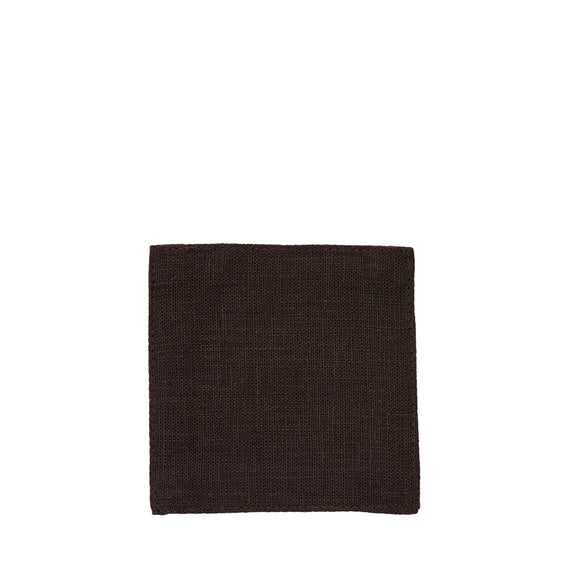 Fog Linen Work Linen Coaster: Chocolate