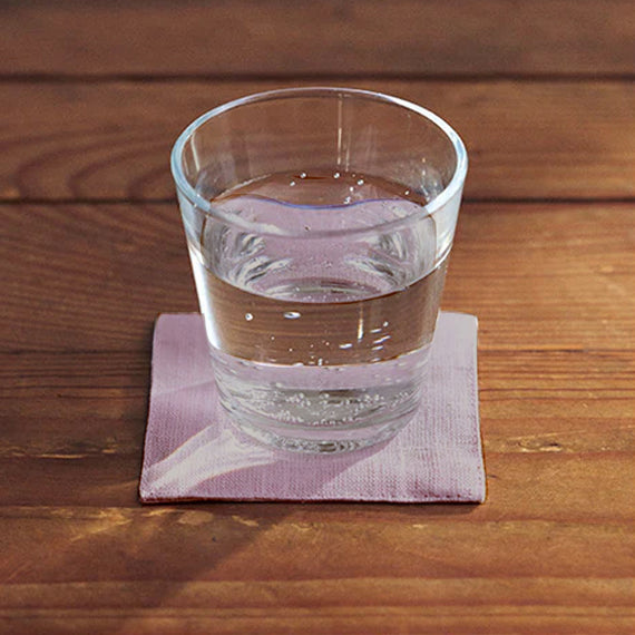 Fog Linen Work Linen Coaster: Rose Poudre