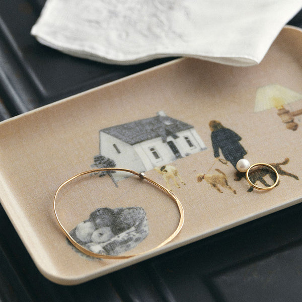 Fog Linen Work Linen Coated Tray (S): Misato Ogihara Living with Dog